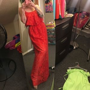 Cherry-Red Maxi Dress